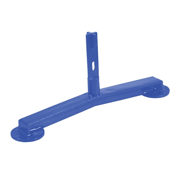 Vestil BLUE PIPE RAILING BARRICADE BASE W/FEET VDKR-BB-F-BL - main